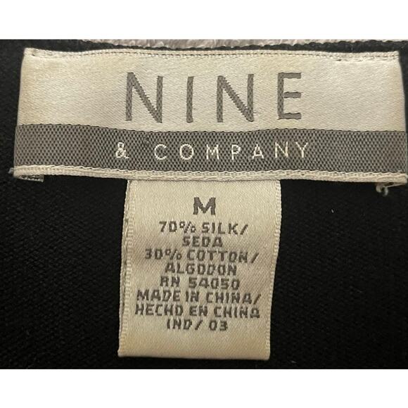 Women’s black sequin button front cardigan sweater - Picture 6 of 6